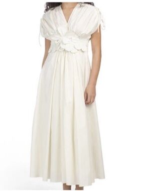 scoop neck lace wedding dress A-line Scoop Neck Long Sleeves Lace Weddding Dress Bridal Gown WD503 US18 / Ivory